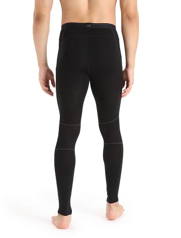 Icebreaker BodyfitZone™ Merino 150 Zone Thermal Leggings Miesten Base Layers Mustat | FI 1399XYUF